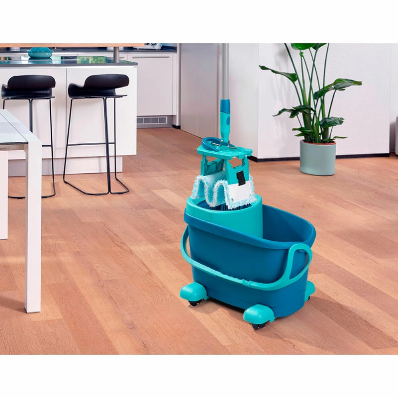 4 Комплект для влажной уборки Leifheit Clean Twist M Ergo швабра и ведро на колесиках фото 4
