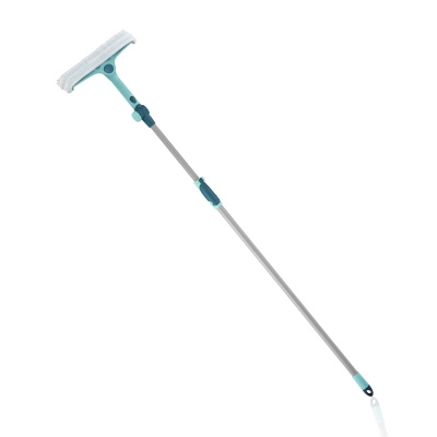 Щетка Leifheit W&F Cleaner L для мытья окон с губкой и телескопической ручкой, 130-210см