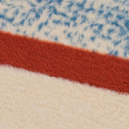 3 Плед 200x220см Pappel Cotton, голубой с бежевым фото 4