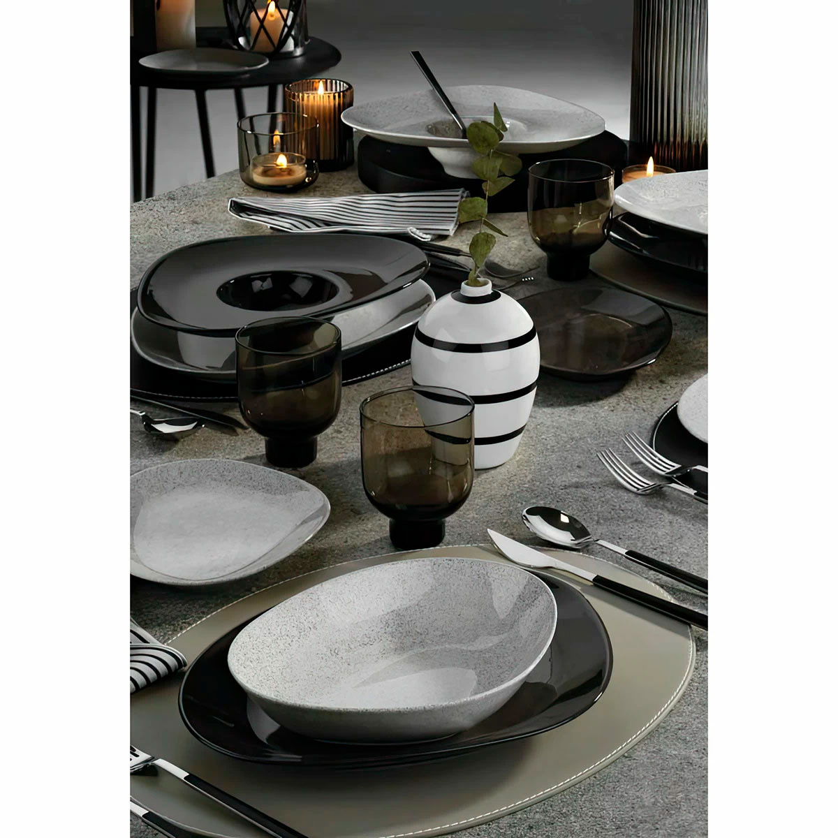 Тарелка для пасты Kutahya Galaxy, черный фото 3