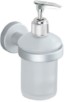 LUGANO Диспенсер для жидкого мыла, настенн.,11.6 x 7.2 x 5 см, алюм., стекл. фото 1
