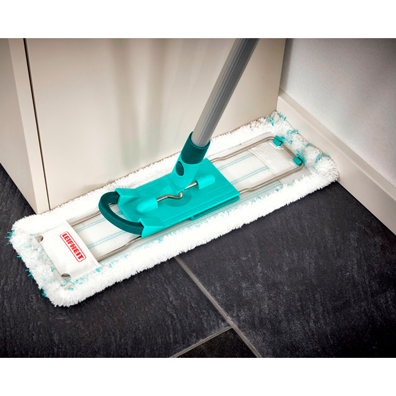 Швабра с рифленой ручкой Leifheit Hausrein micro duo, цвет серебряный фото 5